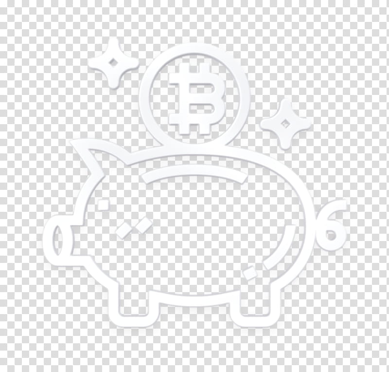 Bitcoin icon Piggy bank icon Cryptocurrency icon, Text, Logo, Emblem, Symbol transparent background PNG clipart