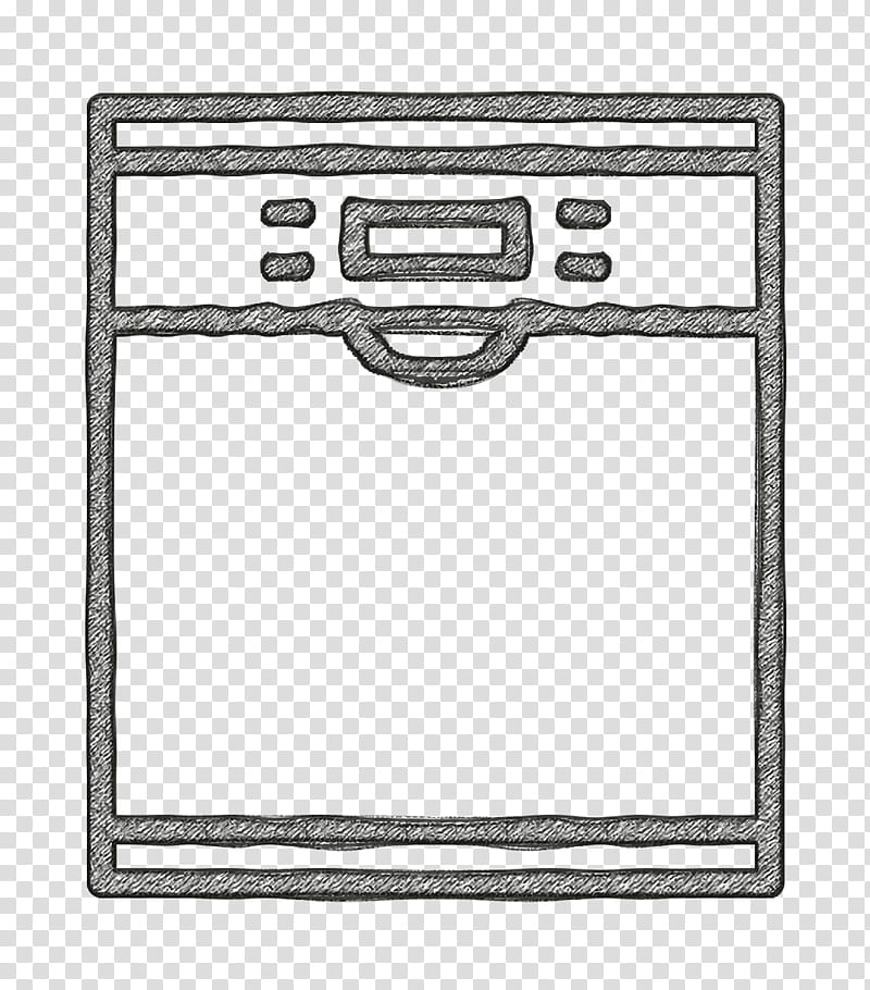 Household appliances icon Dishwasher icon Furniture and household icon, Car, Black And White
, Line, Meter, Geometry, Mathematics transparent background PNG clipart