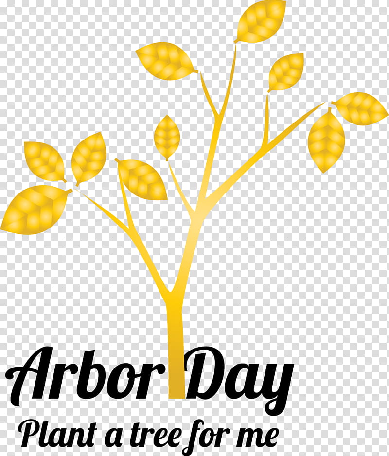 Arbor Day Green Earth Earth Day, Yellow, Plant, Leaf, Flower, Logo, Plant Stem transparent background PNG clipart