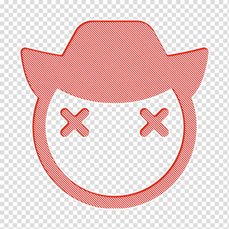 Emoji icon Smiley and people icon Dead icon, Headgear, Meter, Line transparent background PNG clipart