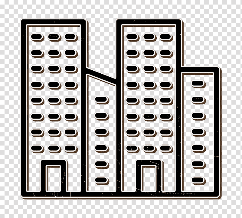 Town icon Office icon Buildings icon, Numeric Keypad, Black And White
, Line, Meter, Geometry, Mathematics transparent background PNG clipart