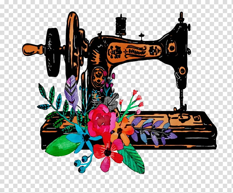 sewing machine machine sewing science simple machine, Watercolor, Paint, Wet Ink, Physics transparent background PNG clipart