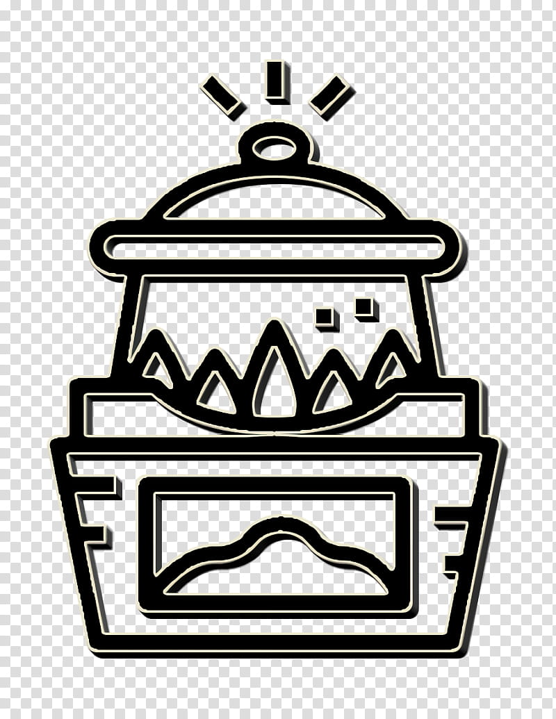 Brazier icon Thai Food icon, Line, Line Art, Coloring Book, Logo, Blackandwhite, Symbol transparent background PNG clipart