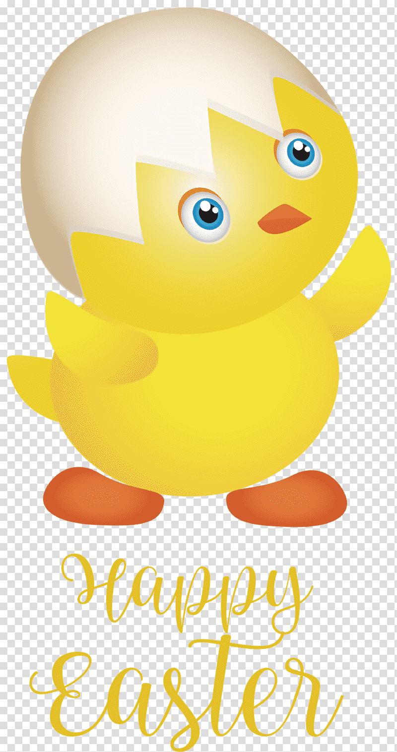 Happy Easter chicken and ducklings, Smiley, Emoticon, Birds, Cartoon, Yellow, Happiness transparent background PNG clipart
