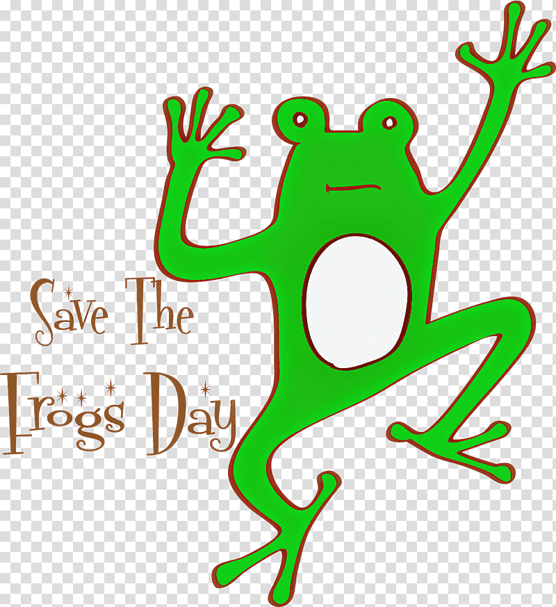 Save The Frogs Day World Frog Day, Toad, Tree Frog, Leaf, Animal Figurine, Text, Line transparent background PNG clipart