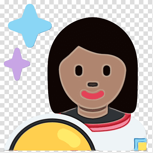 Emoji Computer Icons Shrug, Smiley, Emoticon, Astronaut, Human, Woman Astronaut, Dark Skin transparent background PNG clipart