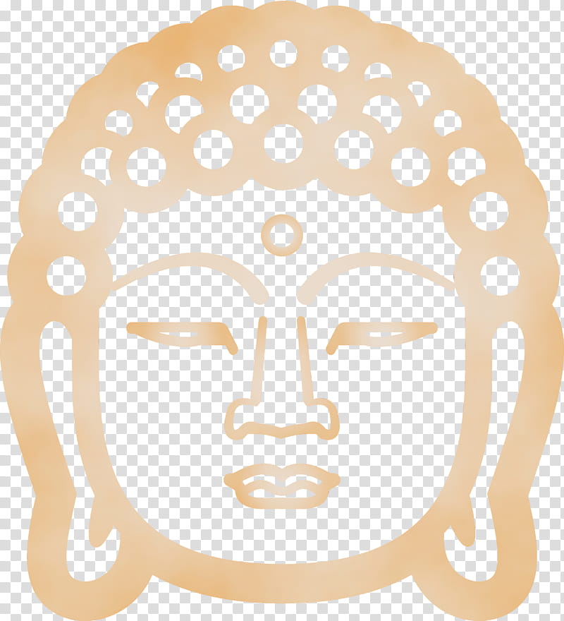 face head nose cheek forehead, Buddha, Watercolor, Paint, Wet Ink, Line Art transparent background PNG clipart