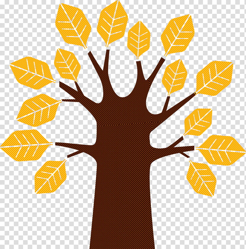 leaf yellow tree plant hand, Abstract Tree, Cartoon Tree, Tree , Plant Stem transparent background PNG clipart