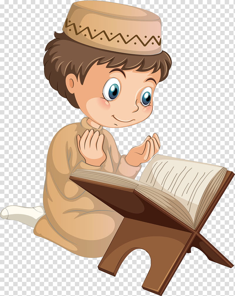 Muslim People, Cartoon, Reading, Package Delivery transparent background PNG clipart