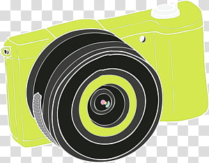 Camera lens, Cartoon Camera, Vintage Camera, Retro Camera, Watercolor, Paint, Wet Ink, Yellow transparent background PNG clipart thumbnail