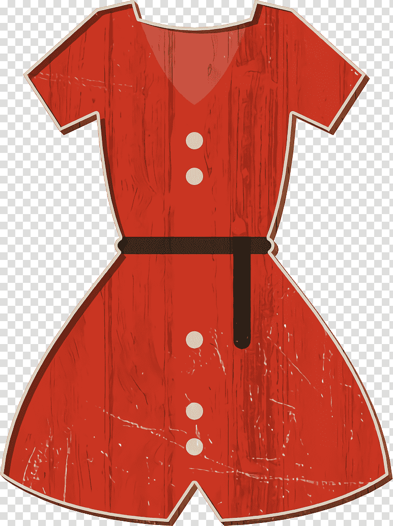 Hipster style icon Fashion icon Clothing icon, Dress, Sleeve, Red, Outerwear transparent background PNG clipart