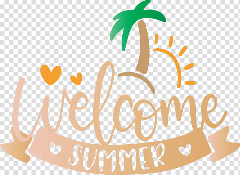 welcome summer, Summer
, Logo, Silhouette, Painting, Vacation, Drawing, Summer Element transparent background PNG clipart