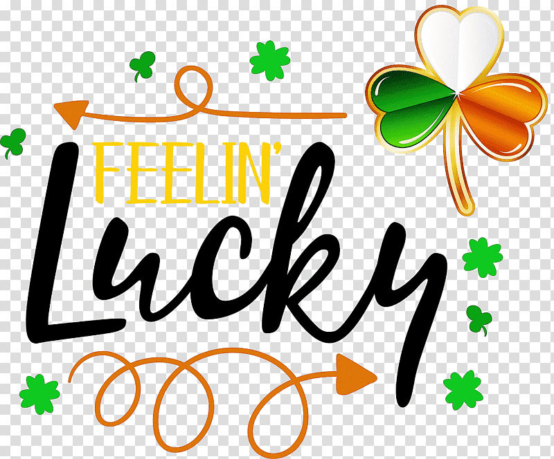 Saint Patrick Patricks Day Feelin Lucky, Logo, Leaf, Line, Meter, Happiness, Flower transparent background PNG clipart