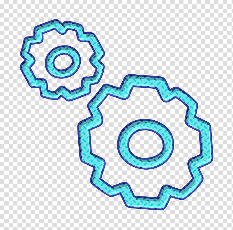 Configuration hand drawn couple of cogwheels outlines icon interface icon Hand drawn icon, User, Management, Computer Application, User Interface, Data, Data Management transparent background PNG clipart