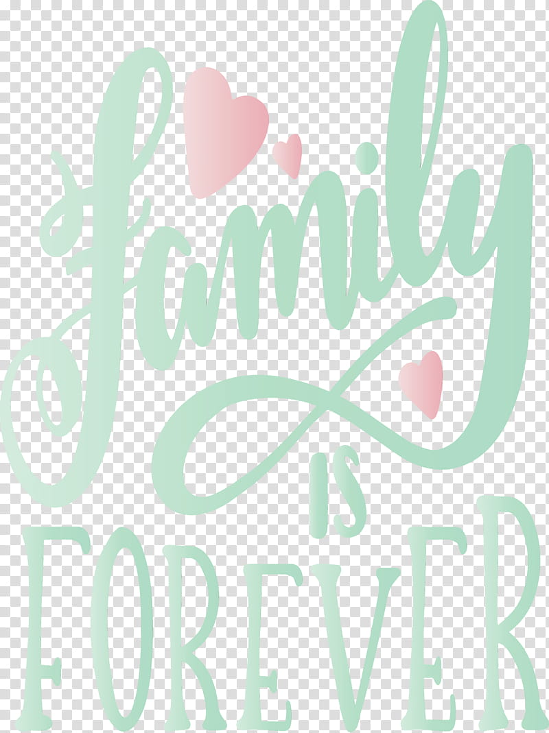 font text logo, Family Day, Heart, Family Is Forever, Watercolor, Paint, Wet Ink transparent background PNG clipart