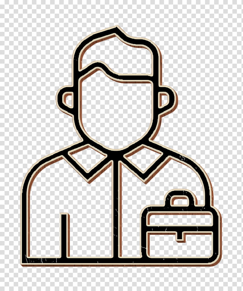 Jobs and Occupations icon Salesman icon, Line transparent background PNG clipart