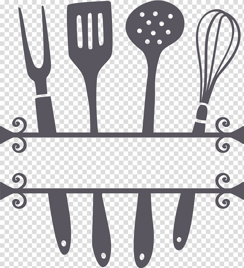 Kitchen, Logo, Black White M, Cutlery, Meter, Pitchfork transparent background PNG clipart