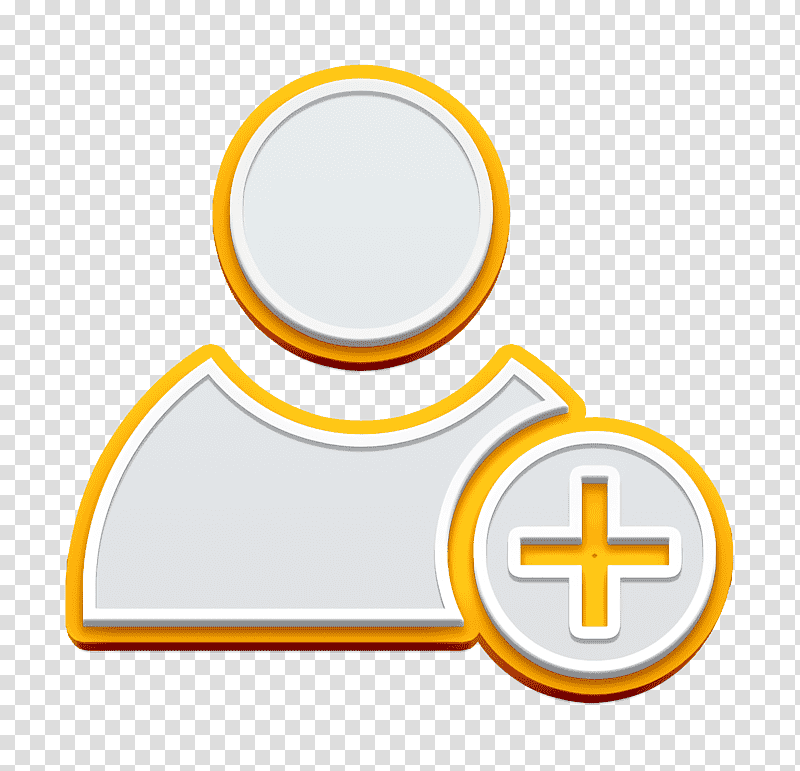IOS & Ul icon Friends icon Add user icon, IOS Ul Icon, Logo, Yellow, Meter, Emblem M transparent background PNG clipart