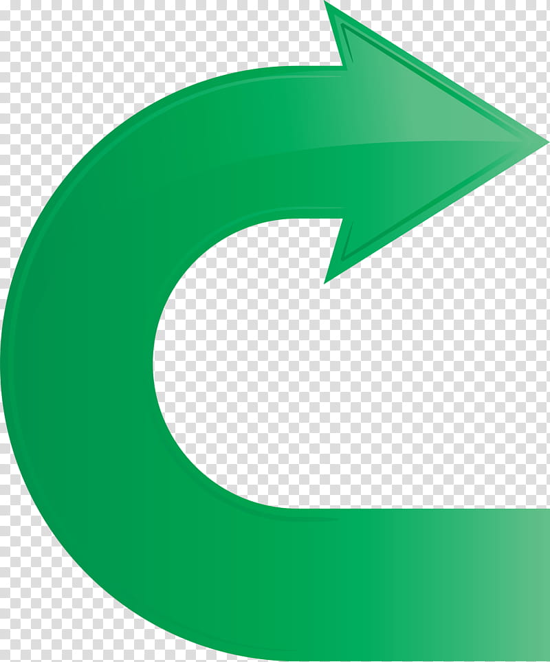 U Shaped Arrow, Green, Logo, Symbol transparent background PNG clipart