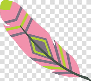 Feather, Cartoon Feather, Watercolor Feather, Vintage Feather, Pink M, Line transparent background PNG clipart thumbnail