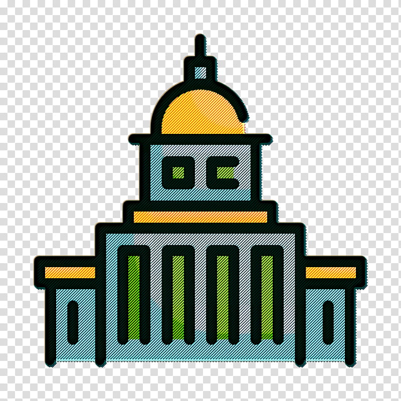 Architecture and city icon Government icon Travel icon, Logo, Yellow, Line transparent background PNG clipart