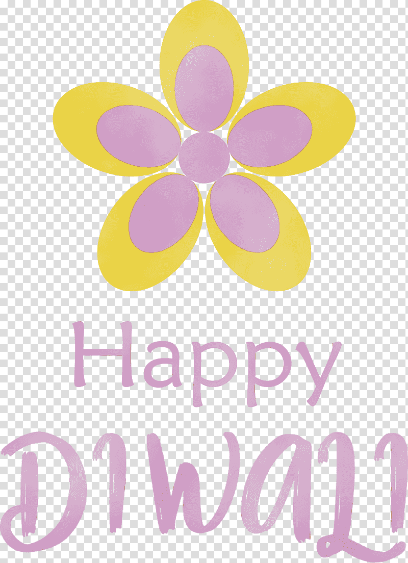 Floral design, Happy Diwali, Happy Dipawali, Watercolor, Paint, Wet Ink, Lilac M transparent background PNG clipart