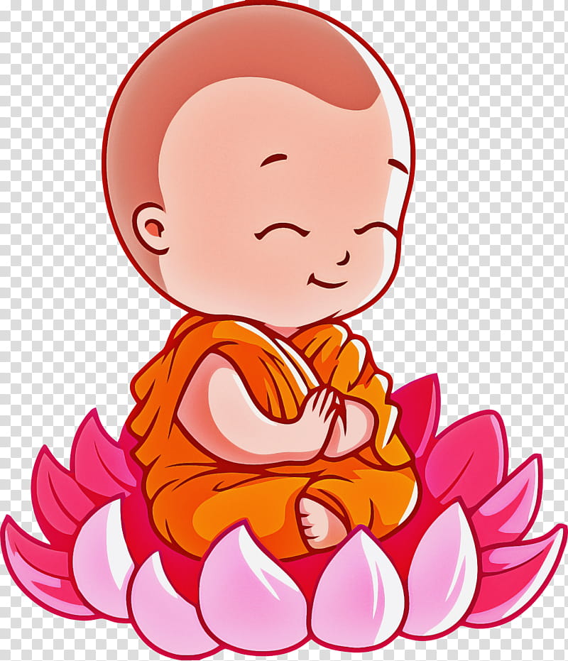 Bodhi Lotus Lotus, Pink, Cartoon, Cheek, Child, Happy, Smile transparent background PNG clipart