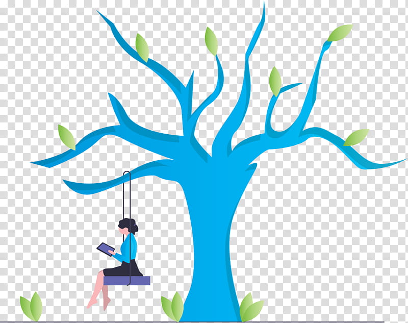 Tree swing, Line, Branch, Plant, Electric Blue, Plant Stem transparent background PNG clipart