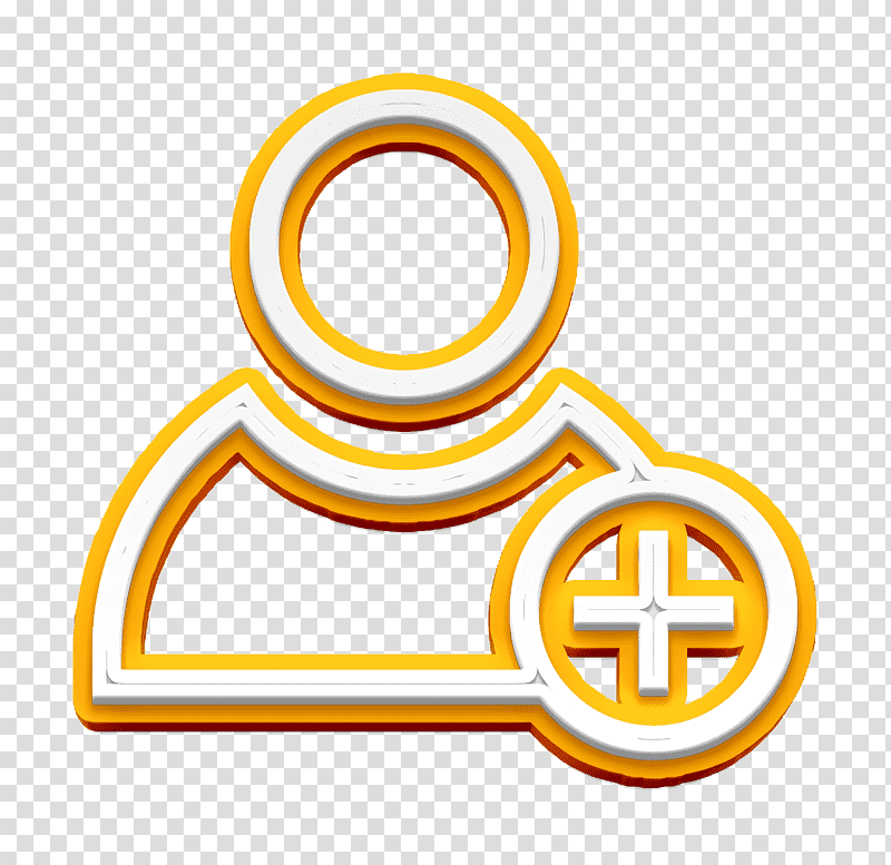 Add user icon IOS & Ul icon, IOS Ul Icon, Yellow, Line, Meter, Number, Jewellery transparent background PNG clipart