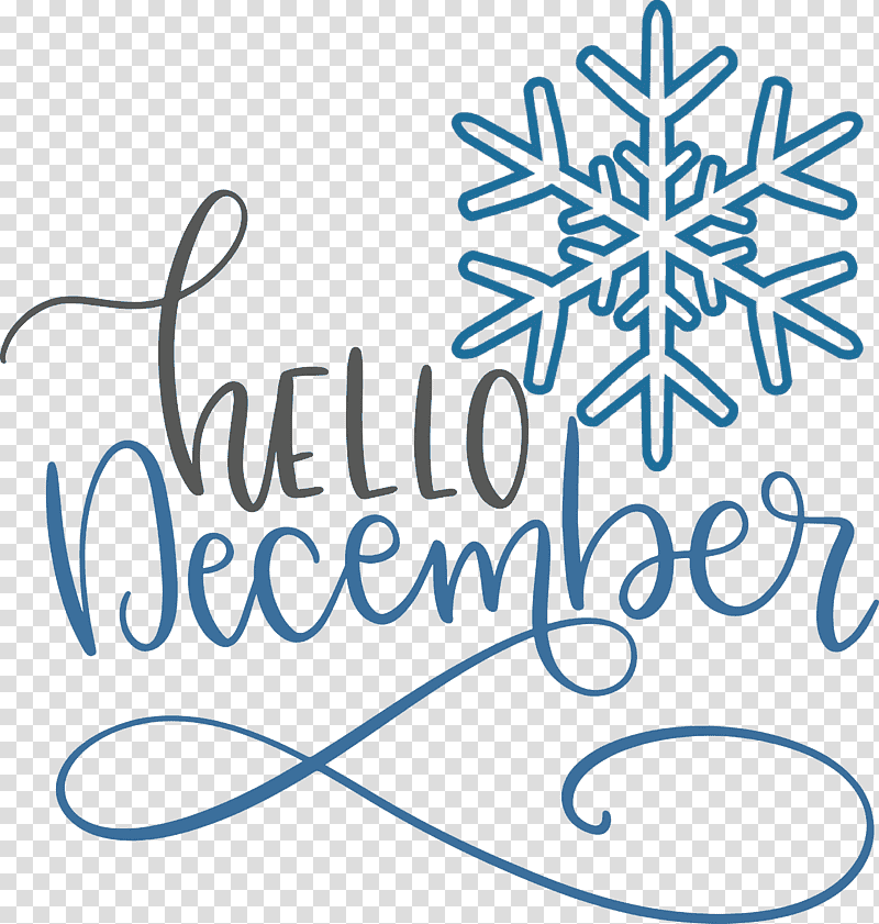 Hello December Winter December, Winter
, Line Art, Ice Crystals, Snow, Meter, Flower transparent background PNG clipart