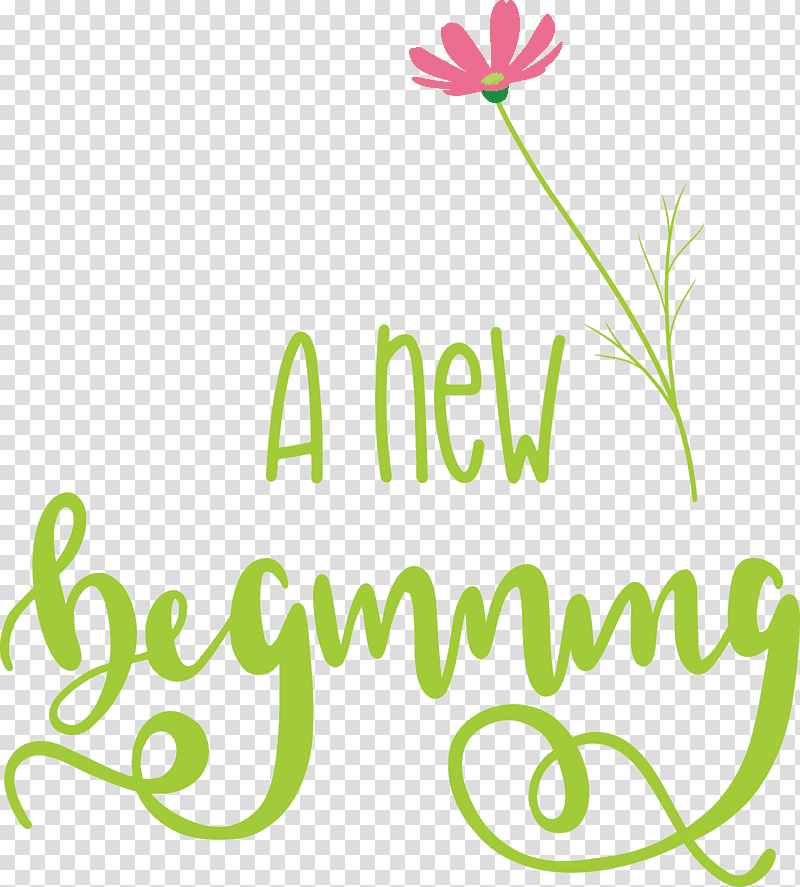 A New Beginning, Leaf, Plant Stem, Floral Design, Logo, Petal, Text transparent background PNG clipart