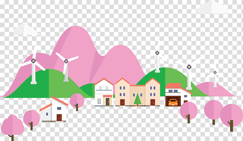 eco town, Cartoon, Meter, House Of M transparent background PNG clipart