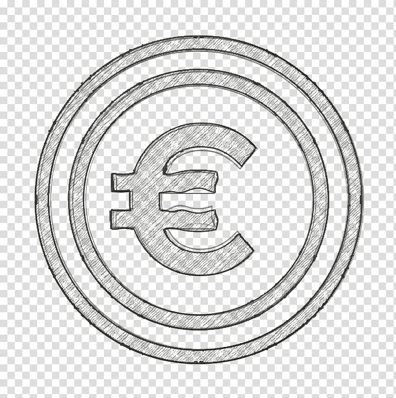 Coin icon Global Logistics icon Euro icon, Magnifying Glass, Circle, Icon Design, Computer, Logo, Symbol transparent background PNG clipart