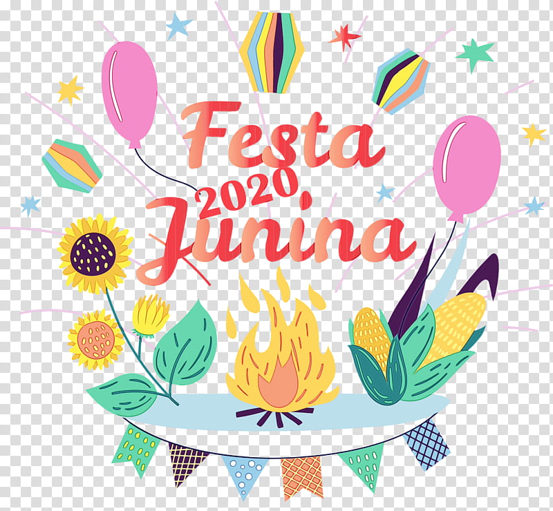 Floral design, Brazilian Festa Junina, June Festival, Festas De Sao Joao, Watercolor, Paint, Wet Ink, Yellow transparent background PNG clipart