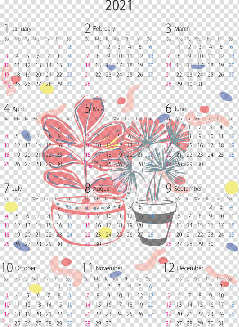 2021 Yearly Calendar, Calendar System, Meter, Line, Mathematics, Geometry transparent background PNG clipart