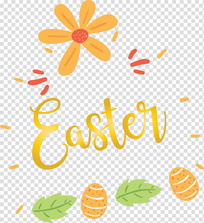 Easter Day Easter Sunday Happy Easter, Leaf, Orange, Yellow, Plant, Logo transparent background PNG clipart