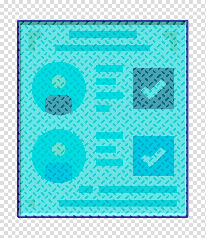 Election icon Voting icon List icon, Aqua, Green, Blue, Turquoise, Teal, Azure, Square transparent background PNG clipart