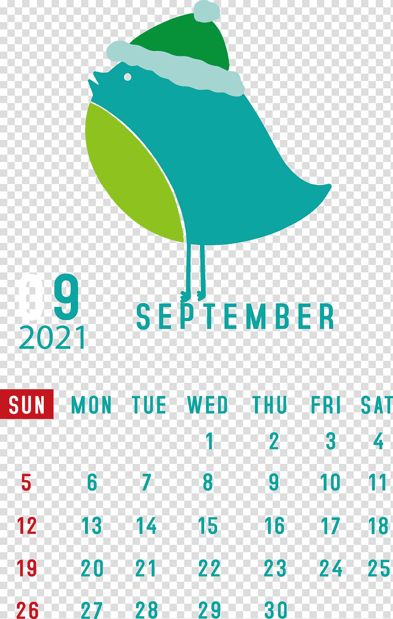 September 2021 Printable Calendar September 2021 Calendar, Htc Hero, Logo, Aqua M, Green, Meter, Leaf transparent background PNG clipart