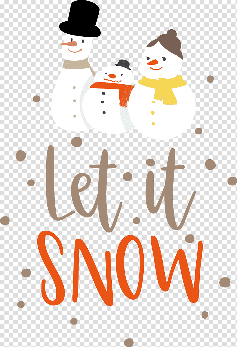 Let it Snow Snow Snowflake, Cartoon, Meter, Line, Happiness, Behavior ...