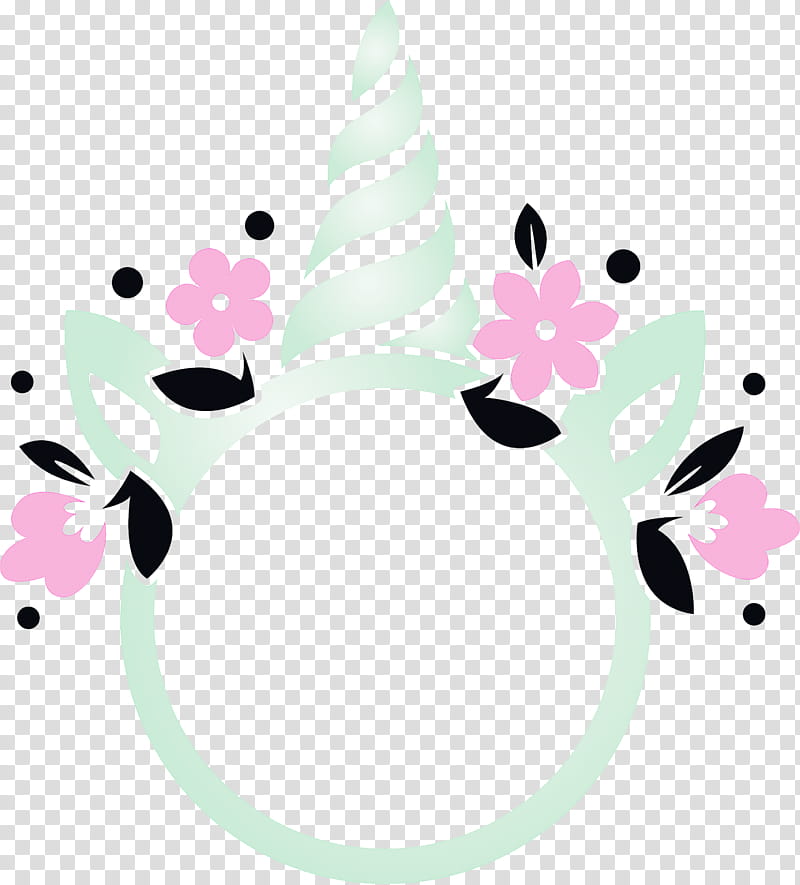 unicorn frame, Pink transparent background PNG clipart