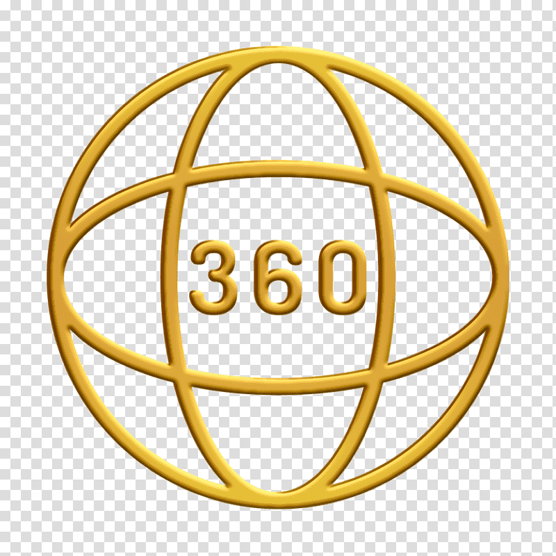 Angle icon 360 icon Virtual Reality icon, Immersive Video, Panoramic , Arrow, Virtual Reality Headset, Degree Symbol transparent background PNG clipart