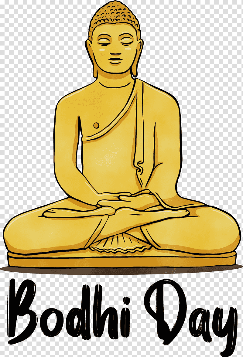 yellow meter line sitting gautama buddha, Bodhi Day, Watercolor, Paint, Wet Ink, Mathematics, Geometry transparent background PNG clipart