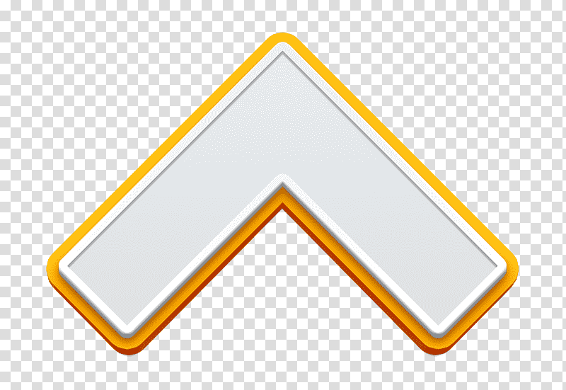 Arrow icon Admin UI icon arrows icon, Logo, Symbol, Triangle, Sign, Meter, Yellow transparent background PNG clipart