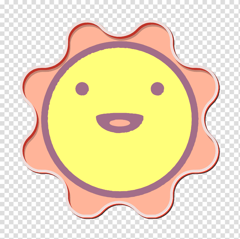 Space & weather icon Sun icon, Smiley, Emoticon, Cartoon, Yellow, Circle, Meter transparent background PNG clipart