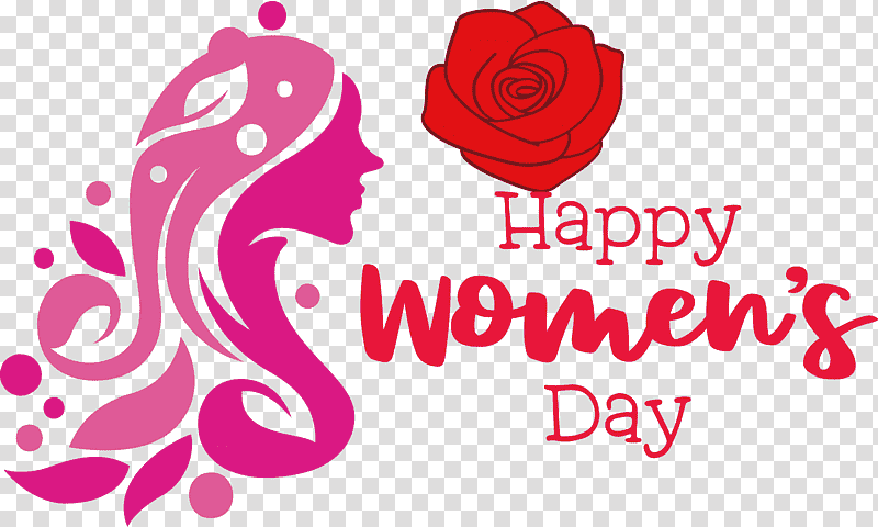 Womens Day Happy Womens Day, Rose, Cut Flowers, Garden Roses, Floral Design, Logo, Petal transparent background PNG clipart