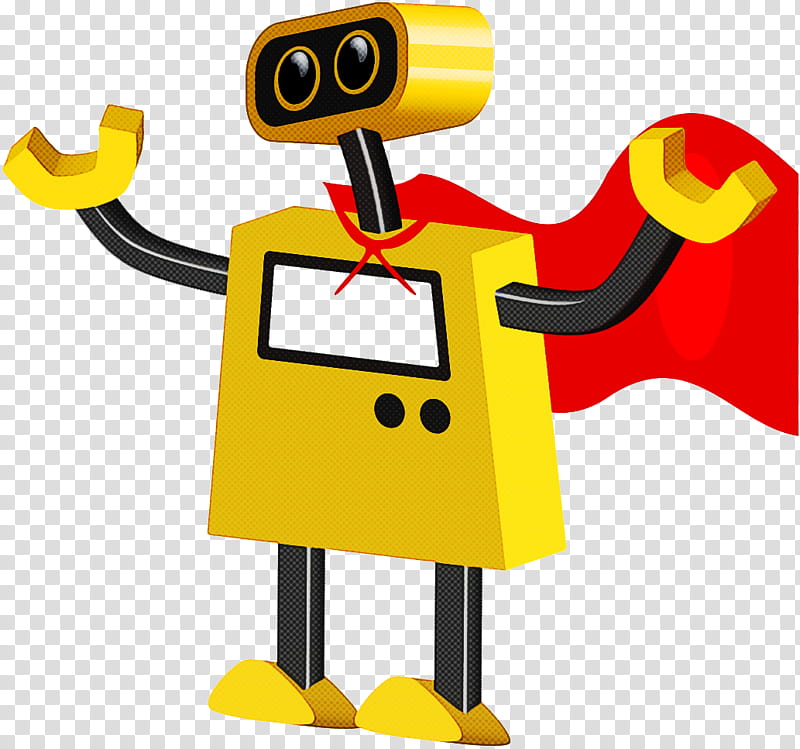 yellow cartoon machine technology robot, Sign transparent background PNG clipart