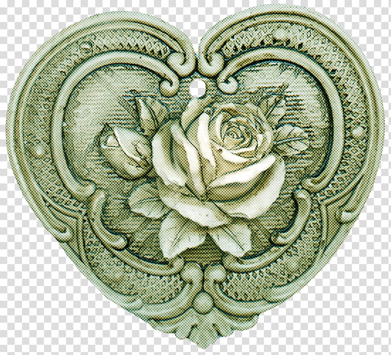 Rose, Vintage Heart, Valentines Day, Carving, Metal, Visual Arts, Plant, Petal transparent background PNG clipart