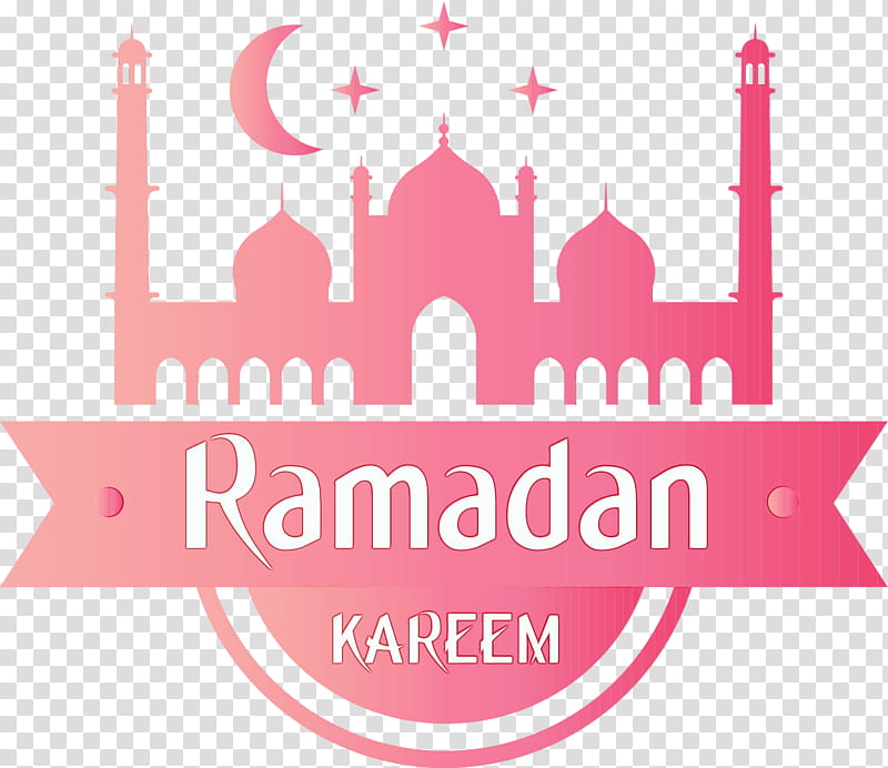Mosque, Ramadan Kareem, Ramadan Mubarak, Watercolor, Paint, Wet Ink, Pink, Logo transparent background PNG clipart