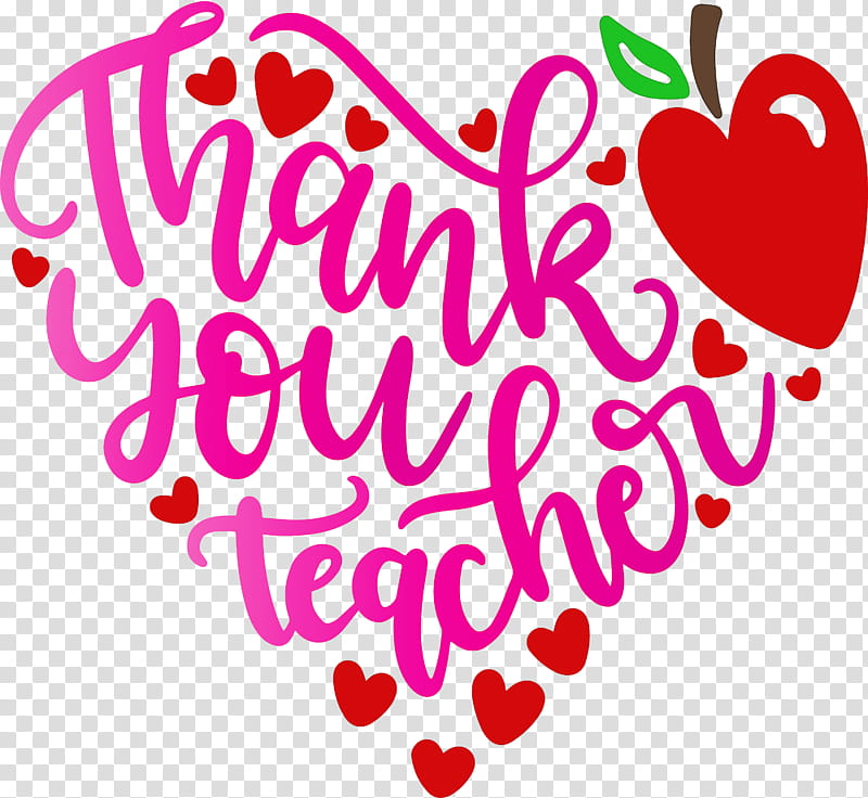 Teachers Day Thank You, Pink M, Valentines Day, Area, Line, Meter, M095 transparent background PNG clipart