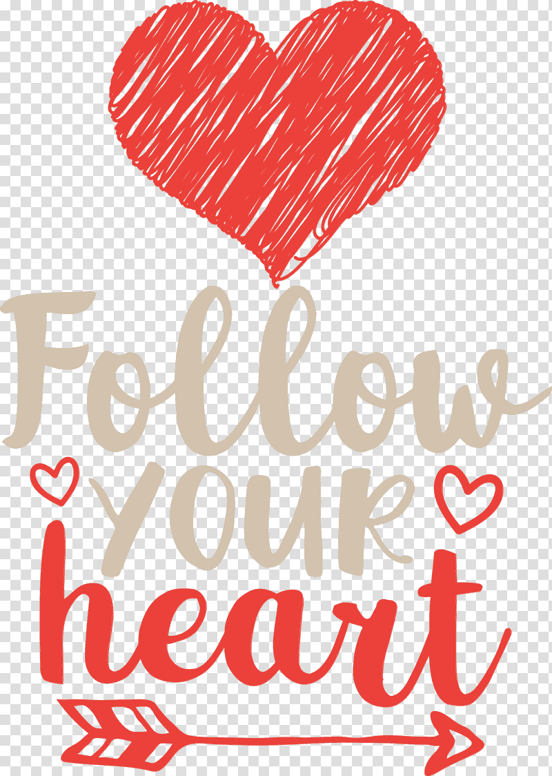 Valentine's Day, Follow Your Heart, Valentines Day, Quote, Watercolor, Paint, Wet Ink transparent background PNG clipart